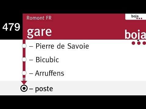 tpf Ansagen | 479 Romont FR, gare - poste | BoJa Ansagen