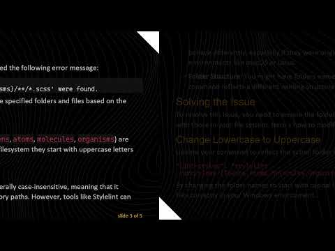 How to Fix the Stylelint File Matching Error on Windows