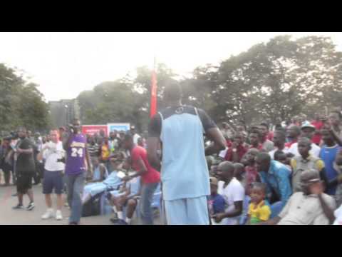 Serge Ibaka dunks at the Ibaka Games 2014 in Brazzaville