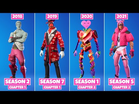 Evolution of Fortnite Valentine Skins! (2018-2021)
