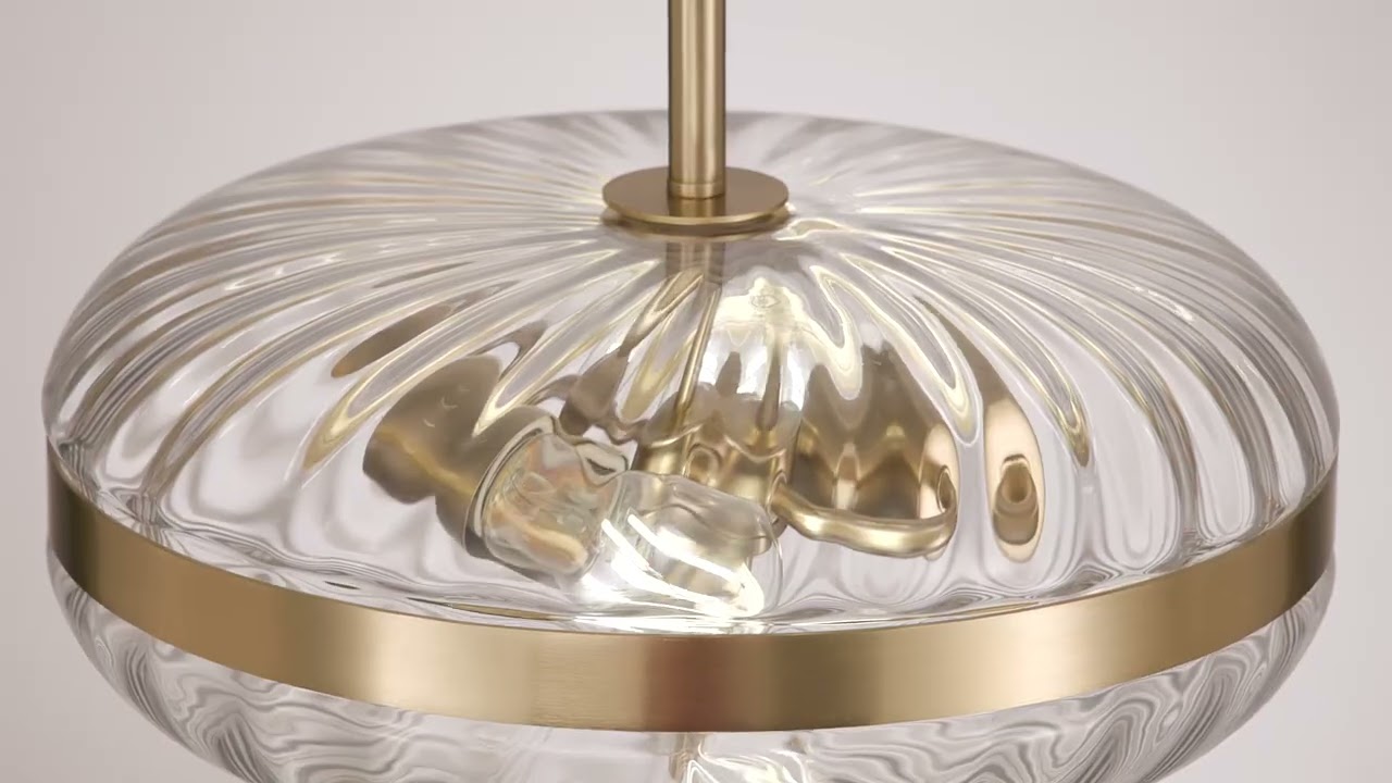 Video 1 Watch A Video About the Possini Euro Chaplin Antique Brass Glass 2 Light Pendant