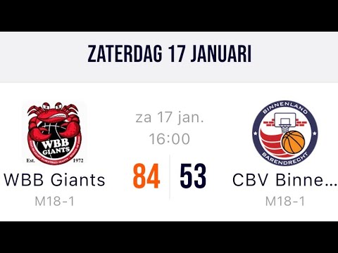 Binnenland VS Giants 1e kwart