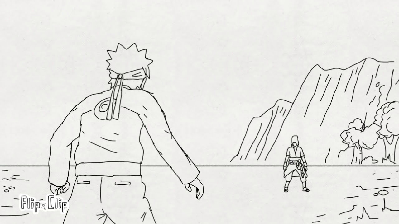 NARUTO VS SASUKE FLIPACLIP Alan ANM Animation #flipaclip