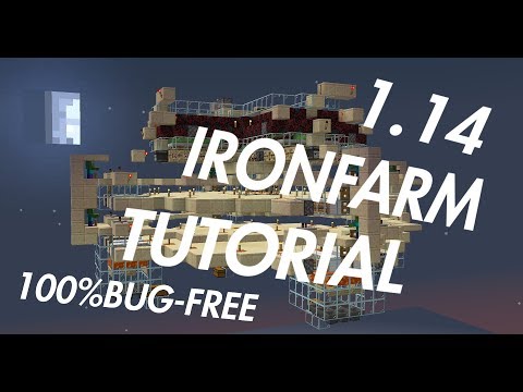 Minecraft 1.14 [OUTDATED] Iron Golem Farm tutorial- 100 iron/h