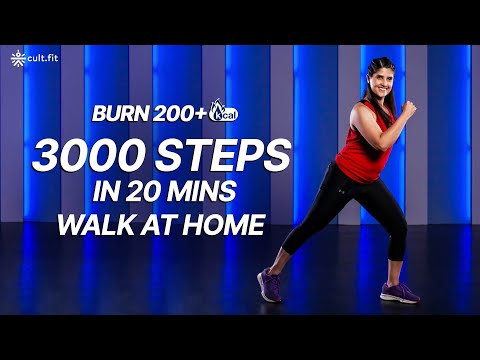 3000 Steps In 20 Minutes | Burn 200 Calories | WalkFitness With Dumbbells | Cult Fit