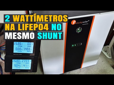 Como Ligar 2 Wattímetros em Baterias LiFePO4 e Chumbo-Ácido