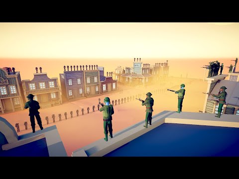 100X GERMAN ARMY vs 100X US ARMY HEAD TO HEAD BATTLE Tabs - Totally Accurate Battle Simulator