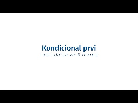 Instrukcije iz jezika - 6. razred - Kondicional prvi