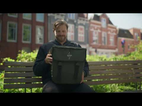 Voltano Enkele Fietstas 20L - Zwart - Afgeschuind - Waterdicht