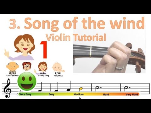 Song of the wind | Suzuki Violin book 1 | Notes & finger pattern tutorial on violin | HTP TV