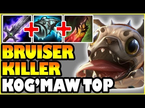 KOG'MAW TOP DESTROYING BRUISERS! THIS SET UP IS ACTUALLY OP! - League of Legends