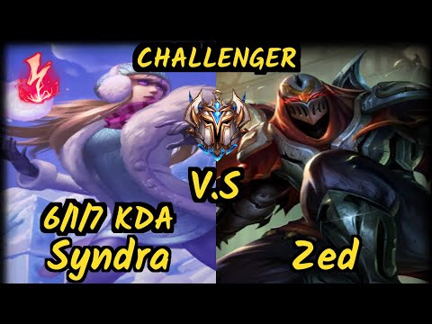 FLA Goku (SYNDRA) vs ZED - 6/1/7 KDA MID CHALLENGER GAMEPLAY - BR