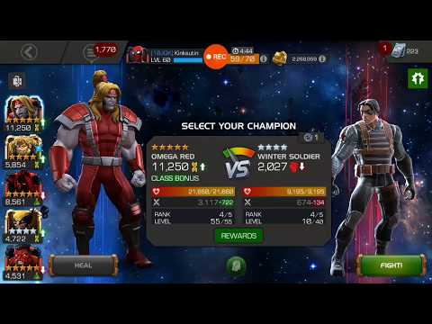 Mcoc 5 Star Rank 4 Omega Red vs 4 Star Rank 4 WS Look Mom! No Hands!