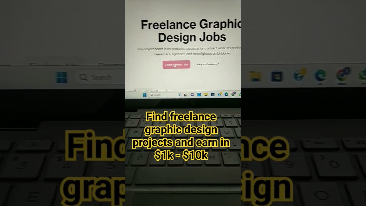 Find freelance graphic design jobs / projects #workfromhome #earnmoneyonline #shorts #trending