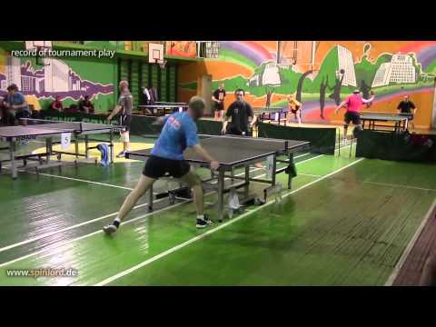 Forehand block with SPINLORD Waran 1.8 on Dr Neubauer High Technology (table tennis tischtennis)