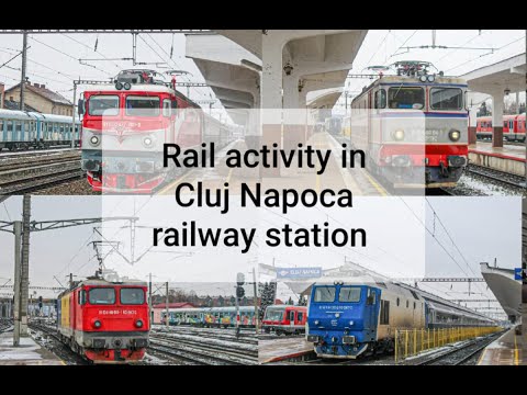 Trains at Cluj Napoca railway station (RO) | Trenuri in gara din Cluj Napoca - January 2021
