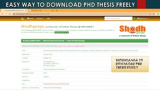 Download lagu EASY AND SIMPLE STEPS TO DOWNLOAD PHD THESIS FREELY || SHODHGANGA ||PHD THESIS DOWNLOAD || mp3