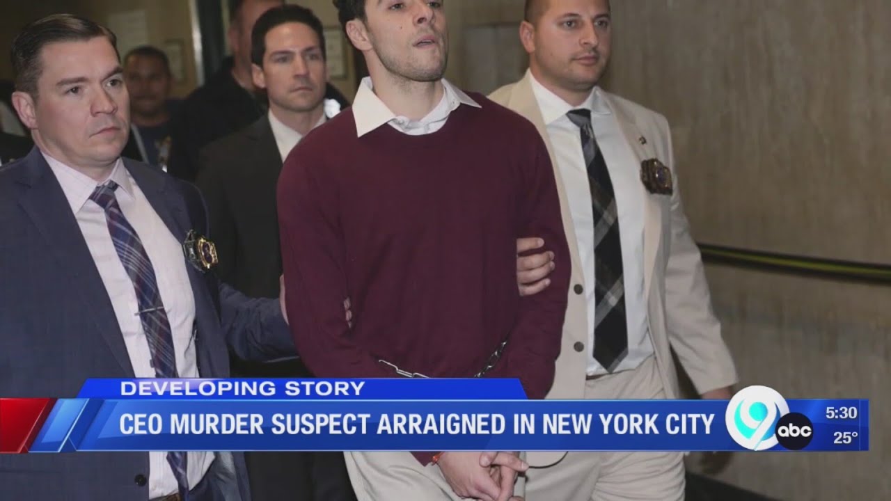 CEO murder suspect arraigned in New York City