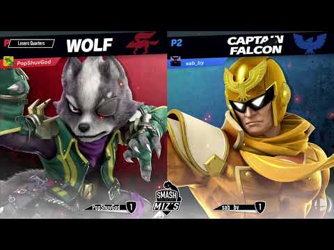 Smash @ Miz's WiFi 27 - PopShuvGod (Wolf) vs. sab_by (Luigi, Little Mac, Falcon) Losers Quarters