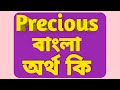 precious meaning in bengali/precious বাংলা অর্থ কি# precious#preciousmeaninginbengali#preciousmean