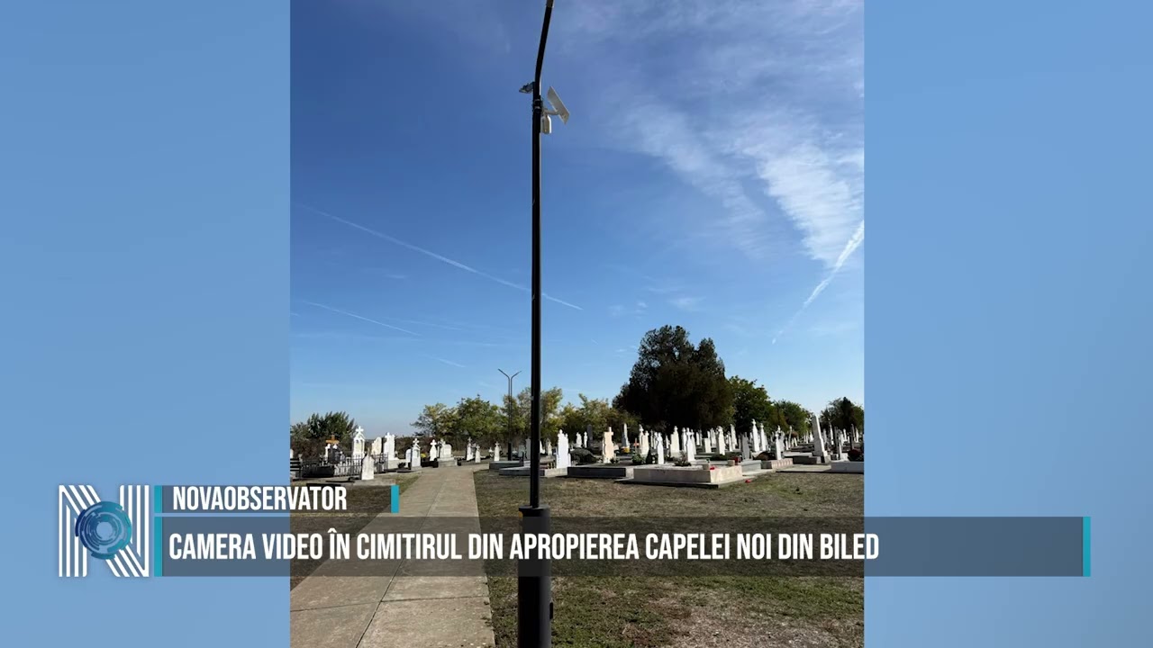 Camera video în cimitirul din apropierea capelei noi din Biled