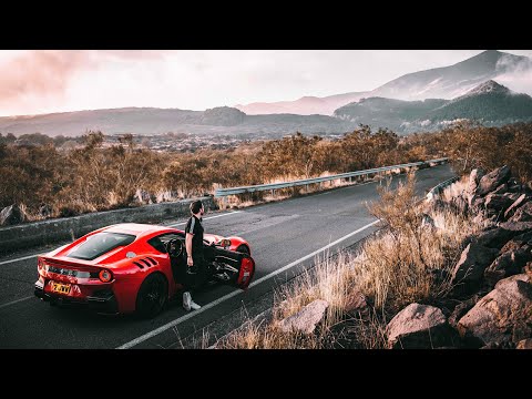 Driving The Ferrari F12 TDF Up An Active Volcano!