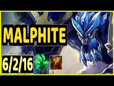MALPHITE - 6/2/16 KDA TOP GAMEPLAY - EUW Ranked DIAMOND