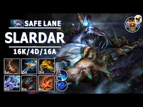Slardar Safe Lane Carry | 7.32 | New Patch Pos 1 Slardar Play | Dota 2 Immortal Gameplay