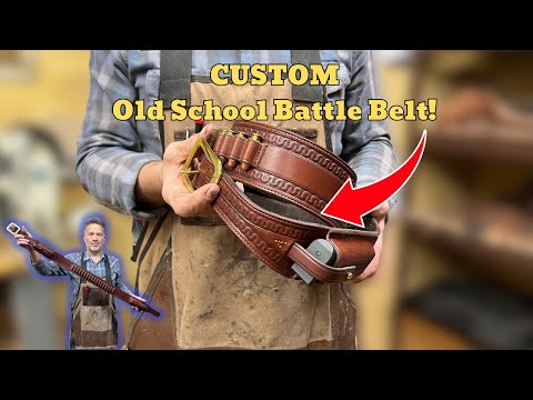 Making a Custom Leather Gun Belt ASMR Leathercraft