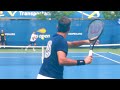 Roger Federer Training Court Level View | ATP Tennis Practice
