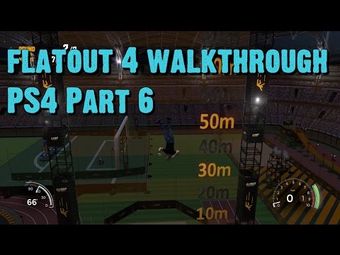 Flatout 4 PS4 Walkthrough Part 6, (High Jump, Billiards Gameplay)