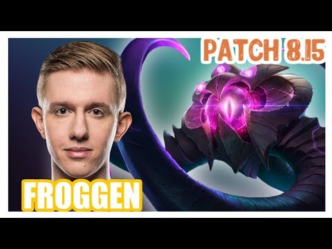 Froggen | VEL`KOZ + JHIN vs NAMI + CAITLYN | VEL`KOZ Sup | Challenger Gameplay | Patch 8.15