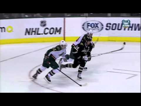 Eric Nystrom vs Justin Falk fight Mar 29 2013 Minnesota Wild vs Dallas Stars NHL Hockey
