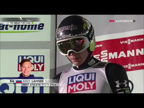 Anze Lanisek 108 meters Bischofshofen 2021 (without qualification)