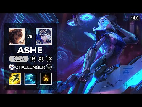 Ashe vs Samira ADC - KR Challenger - Patch 14.9 Season 14