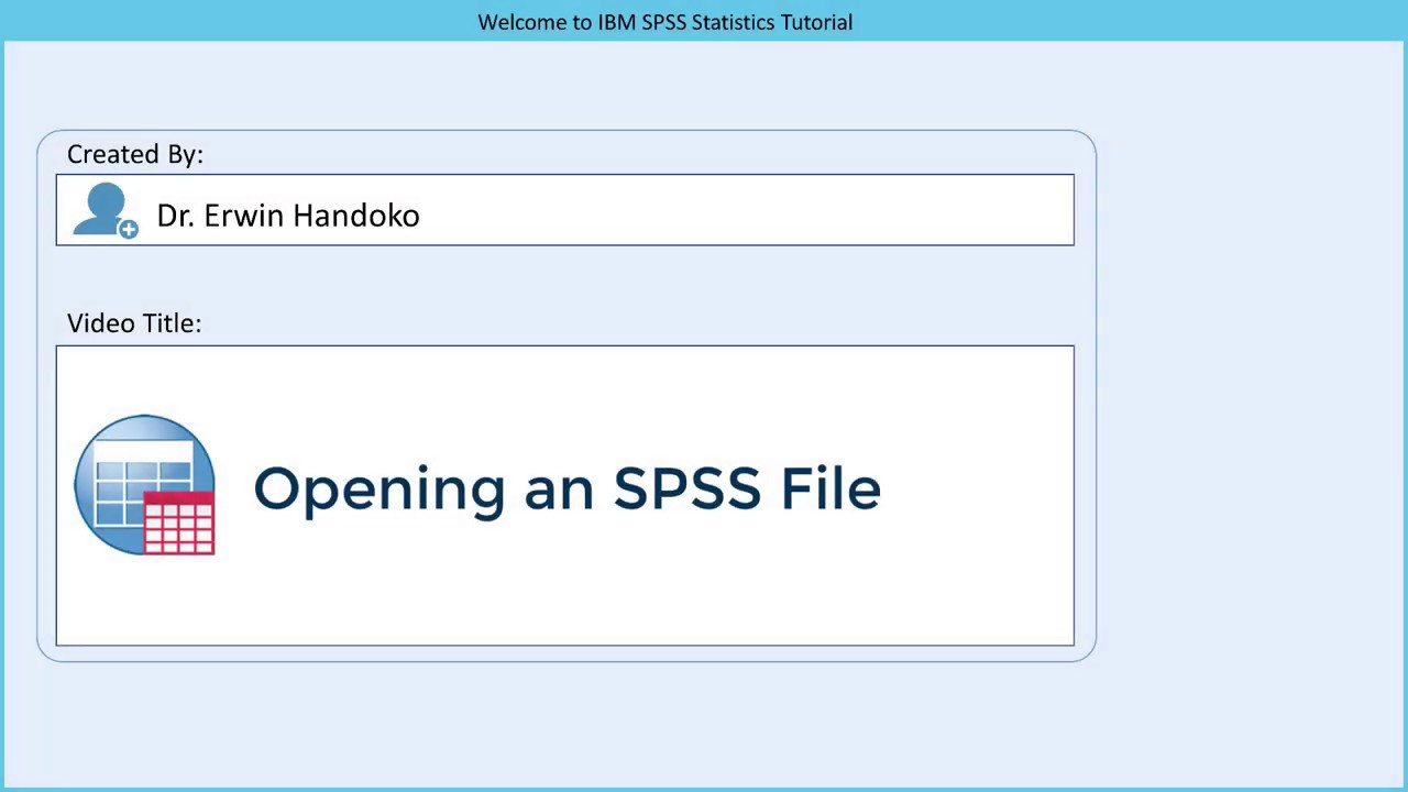 Opening an SPSS data file