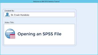 Opening an SPSS data file