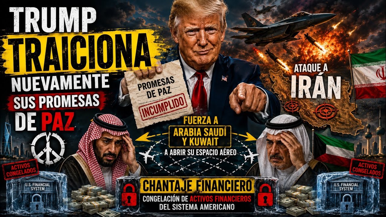 Trump incumple sus promesas de paz, arrastra a Oriente Medio al caos y chantajea a Kuwait y A. Saudí