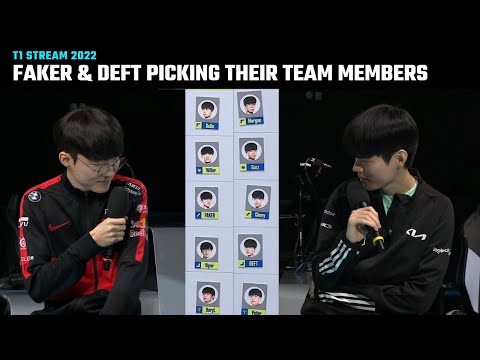 Faker & Deft picking their team members | T1 Stream Moments | T1 cute moments