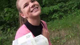 Amateur euro cutie in public