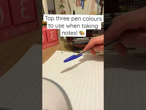 Top three pen colours for making notes!