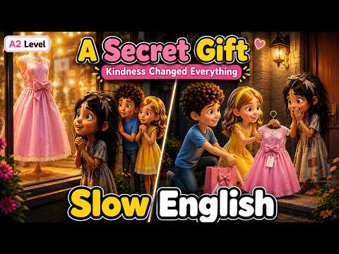 I Secretly Gave a Poor Girl a Birthday Dress | Easy English Listening Story for Beginners (A2 Level)