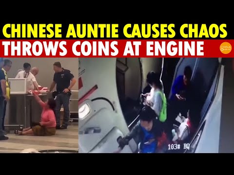 Chinese Auntie Causes Chaos at Milan Airport, Throwing Coins at the Engine, Police Called!