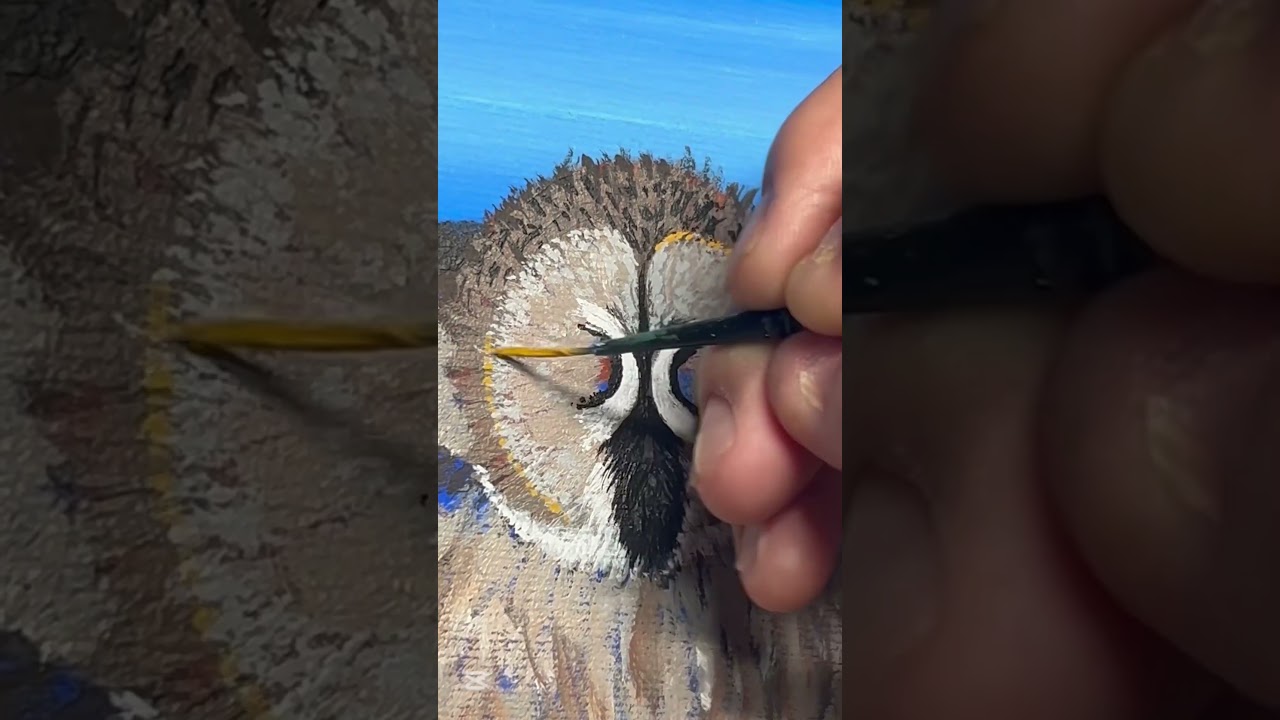 【幸せを運ぶフクロウ】#art#painting