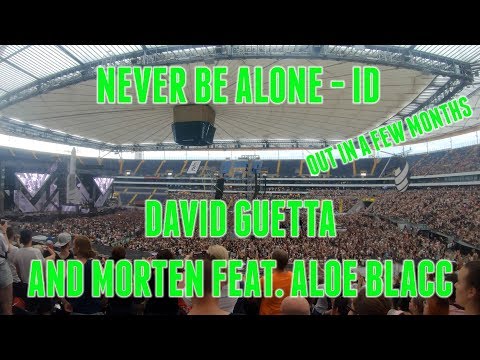 David Guetta playing his new ID "Never Be Alone" with MORTEN feat. Aloe Blacc @WorldClubDome 2019