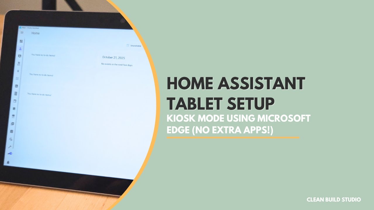 Home Assistant Tablet Setup: Kiosk Mode Using Microsoft Edge (No Extra Apps!)