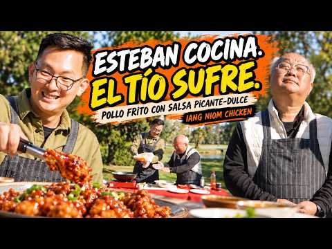 POLLO FRITO COREANO 🍗🔥 | ¡Esteban cocina, el Tío sufre!