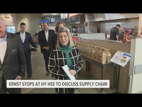 Sen. Joni Ernst talks supply chain issues at Winterset Hy-Vee