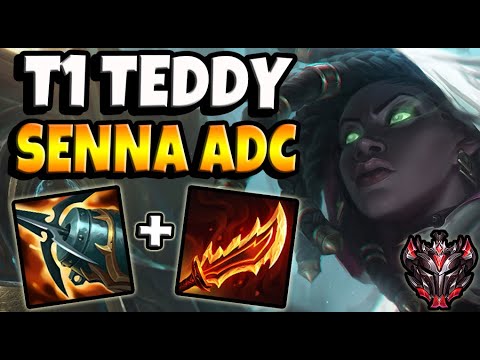 T1 Teddy SENNA ADC vs TRISTANA - Patch 11.8 Ranked Korea ✅