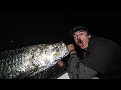 Night time fishing for MEGA tarpon on artificial